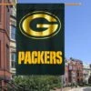 Evergreen Green Bay Packers 29" X 43" Glitter Suede House Two-Sided Vertical Flag