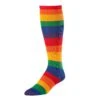 Krazisox Rainbow Stripes Over The Calf Socks Small Youth Shoe 12 - 4 Women 4 - 6