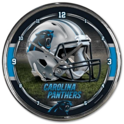 WinCraft Carolina Panthers Round Chrome Wall Clock