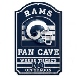 WinCraft Los Angeles Rams Fan Cave Wood Sign