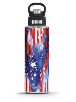 Tervis EttaVee Americana Stars Stainless Steel Wide Mouth Bottle With Deluxe Spout Lid