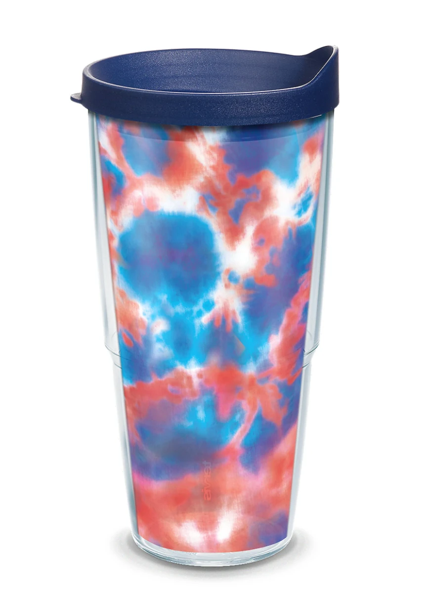 Tervis Americana Tie Dye Wrap With Travel Lid 1 Tervis Americana Tie Dye Wrap With Travel Lid