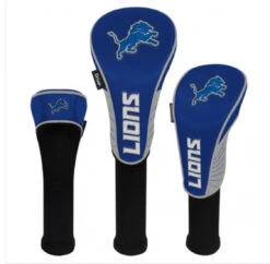 Detroit Lions Set Of 3 Golf Head Covers