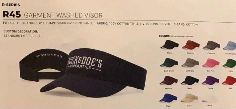 R45 GARMENT WASHED VISOR 1 R45 GARMENT WASHED VISOR