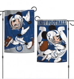 WinCraft Indianapolis Colts Mickey Mouse 2 Sided Garden Flag 12.5" X 18"