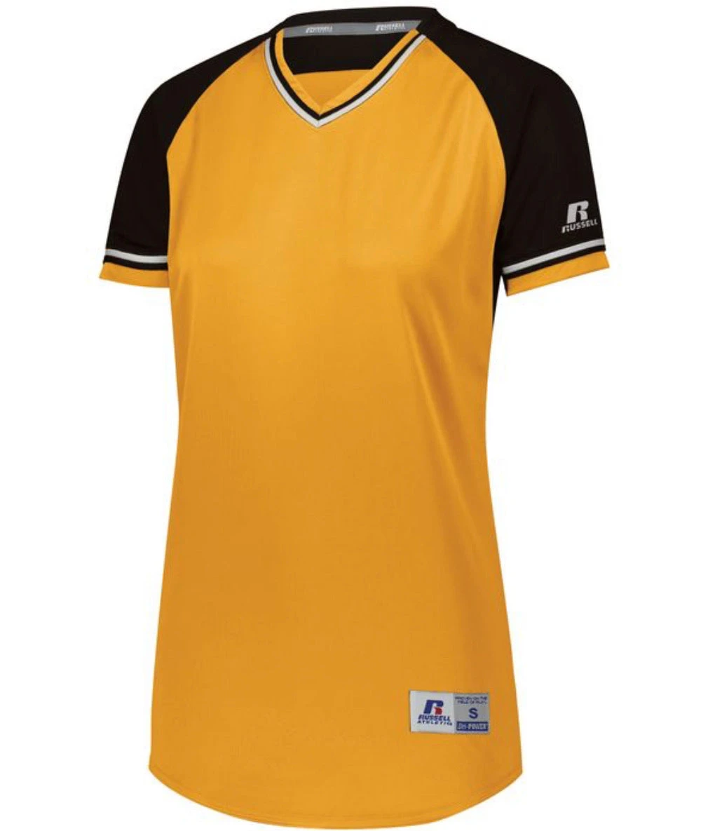 Russell Custom Printed Ladies Classic V-Neck Softball Jerseys 3 Russell Custom Printed Ladies Classic V-Neck Softball Jerseys - Image 3