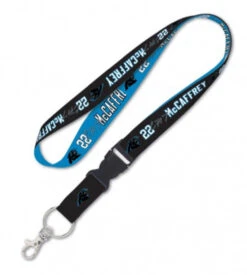 WinCraft Carolina Panthers Lanyard W/Detachable Buckele 1" Christian McCaffery