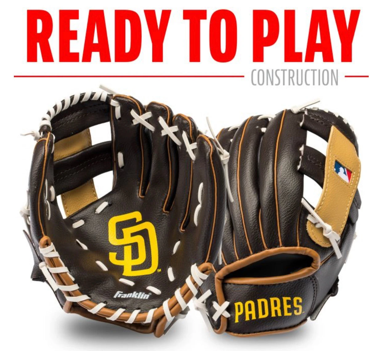 Franklin San Diego Padres MLB® Team Glove And Ball Set 4 Franklin San Diego Padres MLB® Team Glove And Ball Set - Image 4