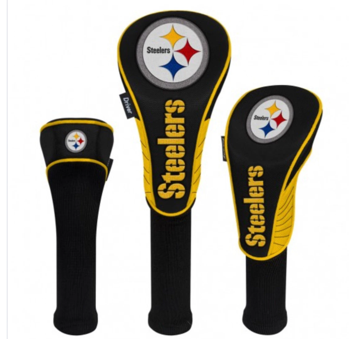WinCraft Pittsburgh Steelers HeadCovers Set Of 3 1 WinCraft Pittsburgh Steelers HeadCovers Set Of 3