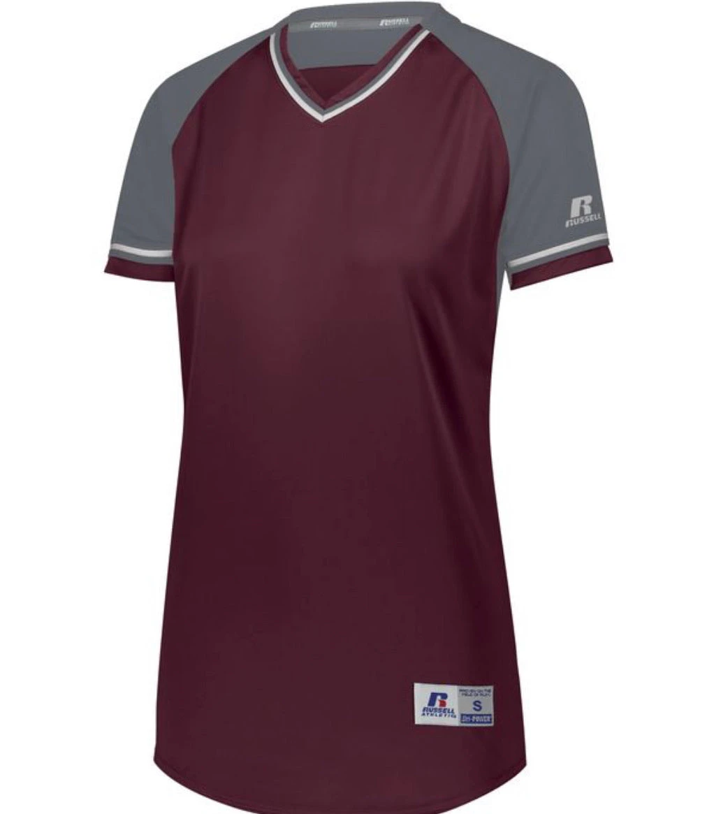 Russell Custom Printed Ladies Classic V-Neck Softball Jerseys 6 Russell Custom Printed Ladies Classic V-Neck Softball Jerseys - Image 6