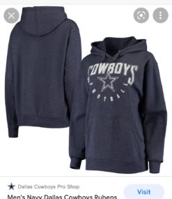 Dallas Cowboys Mens Rubens Fleece Pullover Hoodie