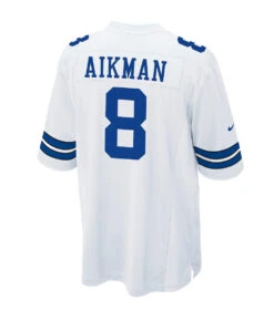 Dallas Cowboys Troy Aikman #8 Nike White Game Replica Jersey